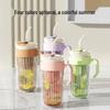 HDST Large Capacity Glass Water Bottle with Tea Infuser and Straw