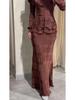 Elegant Retro Slim Long Sleeve Dress for Women - Spring 2025 Collection