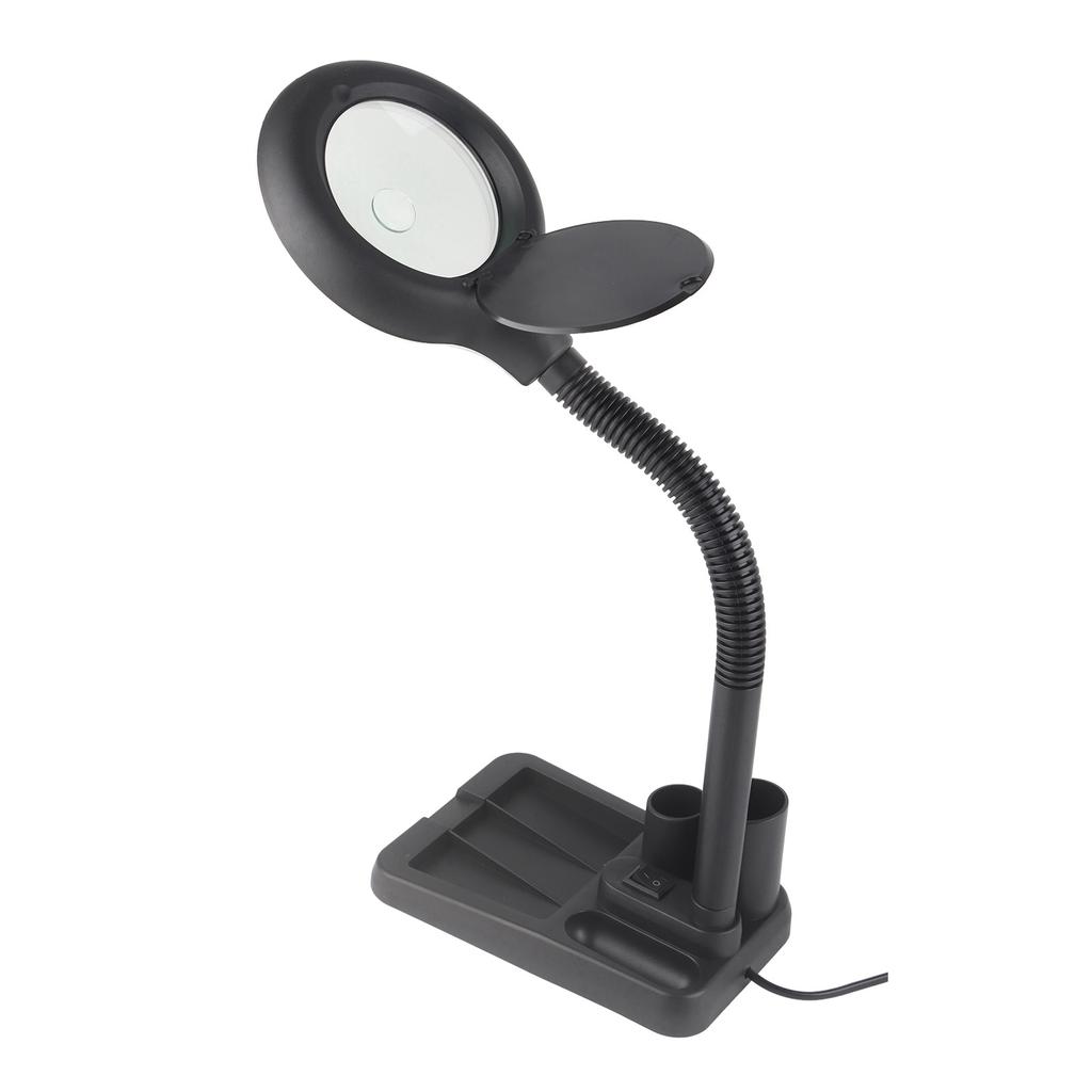 Magnifying Crafts Glass Desk Lamp 5X 10X Magnifier With 40 LED Lights Practical