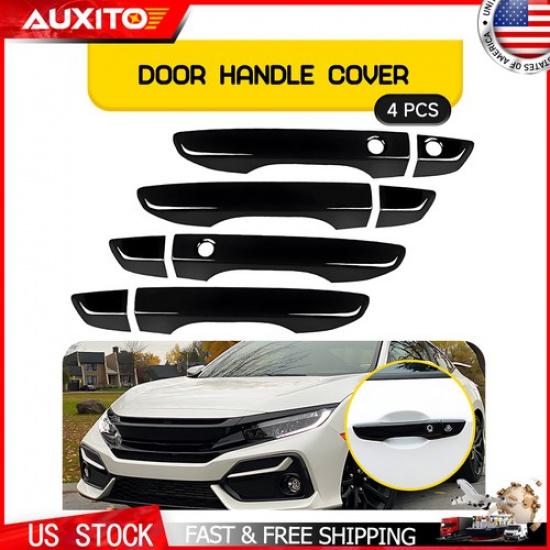 

Fit 2016- Honda Civic 4PCS Gloss Black Door Handle Cover Set Front & Rear