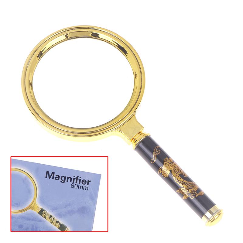 1 Piece 60/70/80Mm Magnifying Glass 6X 7X 8X Handheld Magnifier With Handle For Home Learning Reading And Fault Finding