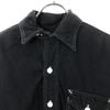 POST OVERALLS Made In USA Long Sleeve Cotton Shirt S Black Half Button Men's Used