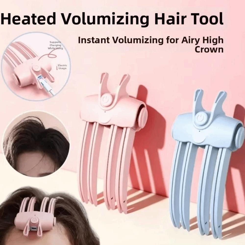 Aquecedor Volumizador para Raiz de Cabelo Fofo Volumizador de Cabelo Portátil Grampo de Cabelo Aquecido Ferramenta de Styling de Cabelo