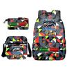 Tongtongsahur cartoon primary school students backpack three-piece set abstract foreign Shanhaijing children's schoolbag L