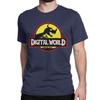 Summer Cotton Men  Dinosaurs Digital World T Shirt Digimon Anime Tops Unisex Short Sleeve Round Neck