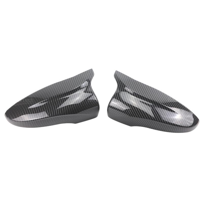 Carbon Fiber Style Black Rearview Side Mirror Cover Cap for VW JETTA MK6 Volkswagen Passat B7 Scirocco Beetle CC Eos Replacement
