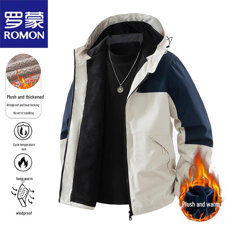 

Romon Men s Warm Windproof Outdoor Jacket M