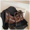 IELGY Soft Leather Retro Large-Capacity Bag Autumn Winter All-Match Commuter Cross-Body Dumpling Bag