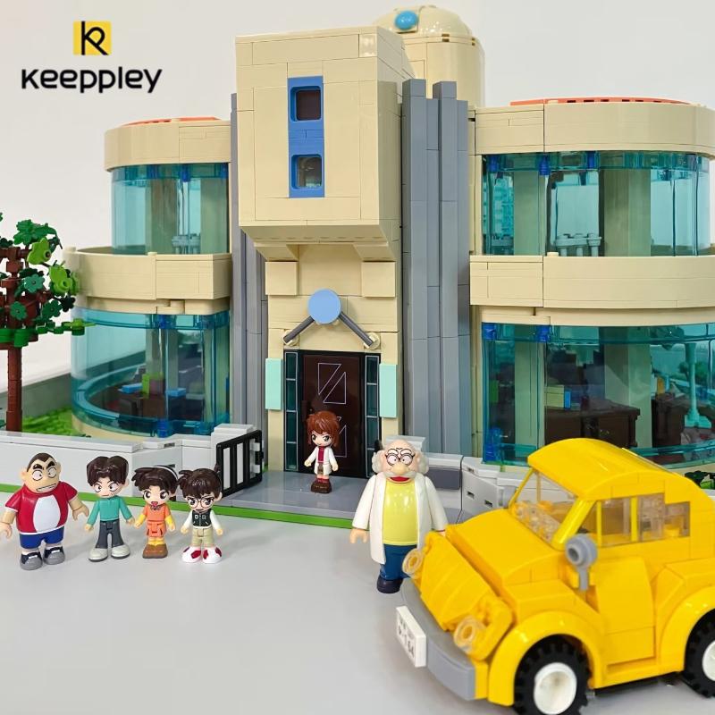Keeppley Detective Conan Mori Agency Anime Building Blocks Dr. Agasa'S Home Adult Building Blocks Assembly Model Gift