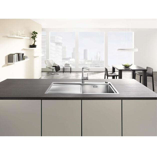 Mischbatterie Blanco Linus-S Stahl Lewa (514017)