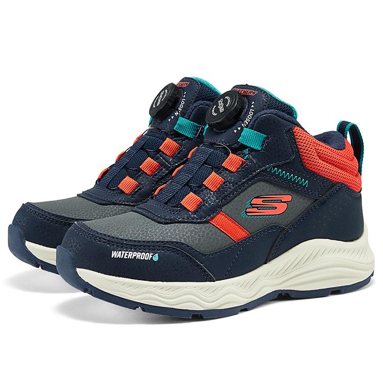 Skechers Comfortable Versatile Mid-Top Kids Running Shoes Kids sneaker Navy-Blue 405300L-NVMT