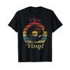 I Love Vinyl Retro Record Vintage Music T Shirt Vintage Washed Casual Soft Versatile Graphic Designer Clothes Slightly