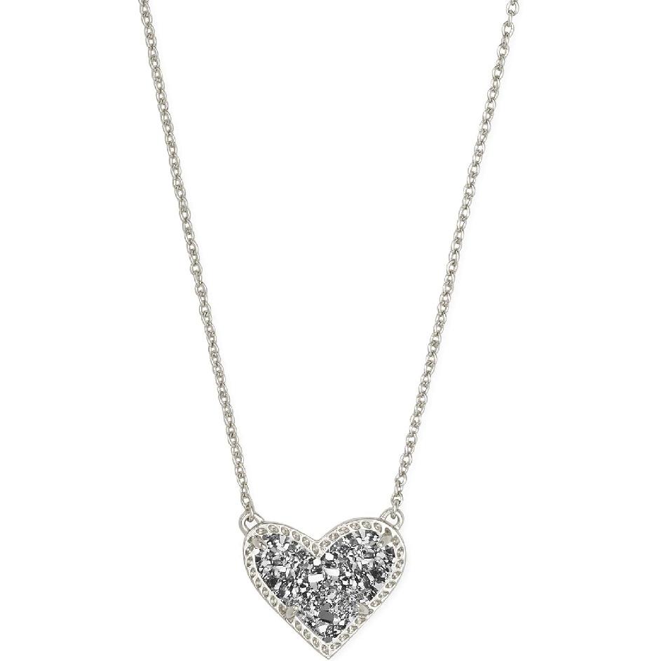 Kendra Scott Ari Heart Adjustable Length Pendant Necklace for Women, Fashion Jewelry