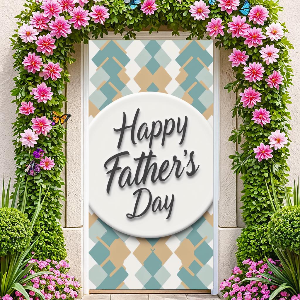 Decorative Design Holiday Banner Neutral Colors Party Decoration Durable Textured Pattern Photo Prop for Gift Presentation