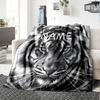 Tiger Print Home Customize Your Name Blankets Soft Cozy And Lightweight For Yearround Use Perfect For Picnics Sofa Relaxation Office Warmth Bedding