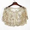 Sparkling Short Scarf Shawl With Glittering Sequined For Women And Girl Beach Event Evening Party Dressingup Accessory