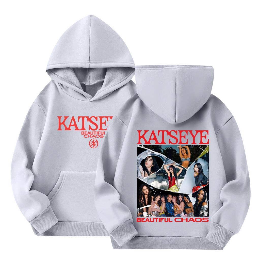 Children's Hooded Gradient Printed Long Sleeved Sweatshirt Loose Women's Sweatshirt  Sweatshirt
