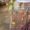 Grass Braided Parrot Chewing Climbing Net Swing Cage Accessories Promote Exercise Coordination for Small Birds Cockatiels