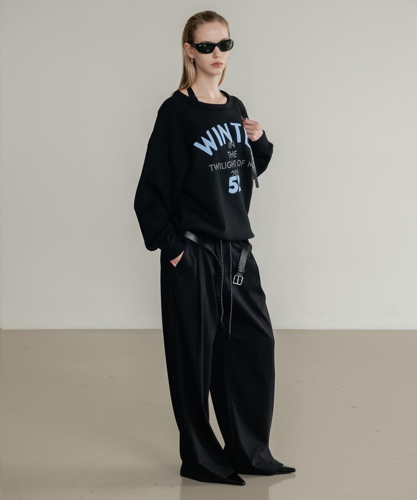 SSIN AND LEE (W) Low Loop Banding Slacks Black