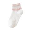2 Pairs Women Cotton Breathable Mesh Sweat Absorbent Letter Summer Ankle Socks