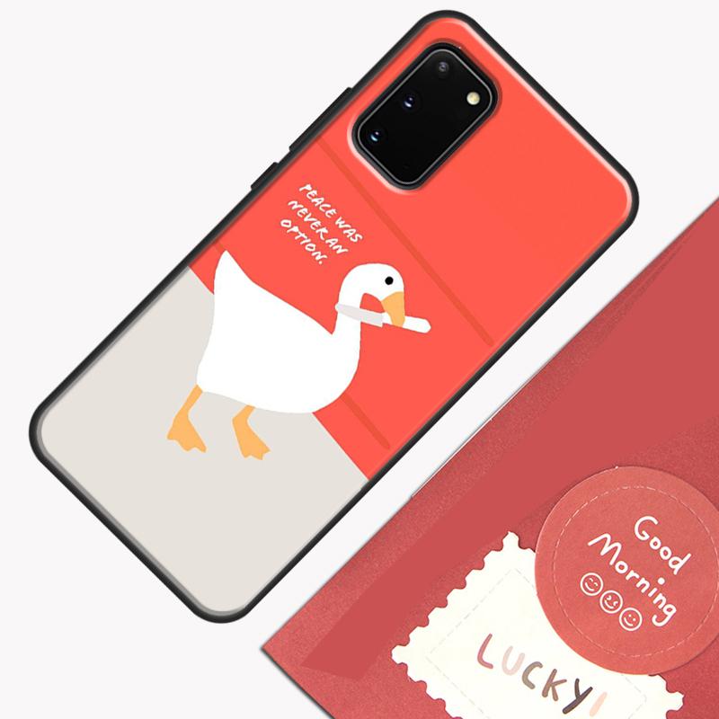 Cartoon Funny Goose Phone Case For Samsung Galaxy S25 S26 Ultra S20 S21 S22 S23 S24 Plus S9 S10 S25 FE Cover Shell