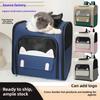 Pet Cat Carrier Outdoor All-Season Universal Convenient Backpack Handheld Large Space Comfortable Breathable