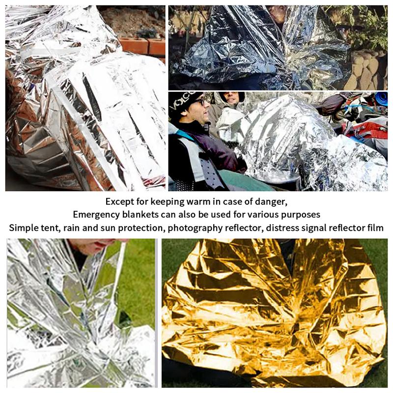 Emergency Rescue Blanket Keep Warm Survival Blanket Waterproof Survival Blanket Outdoor Thermal Blanket Travel Camping Hiking