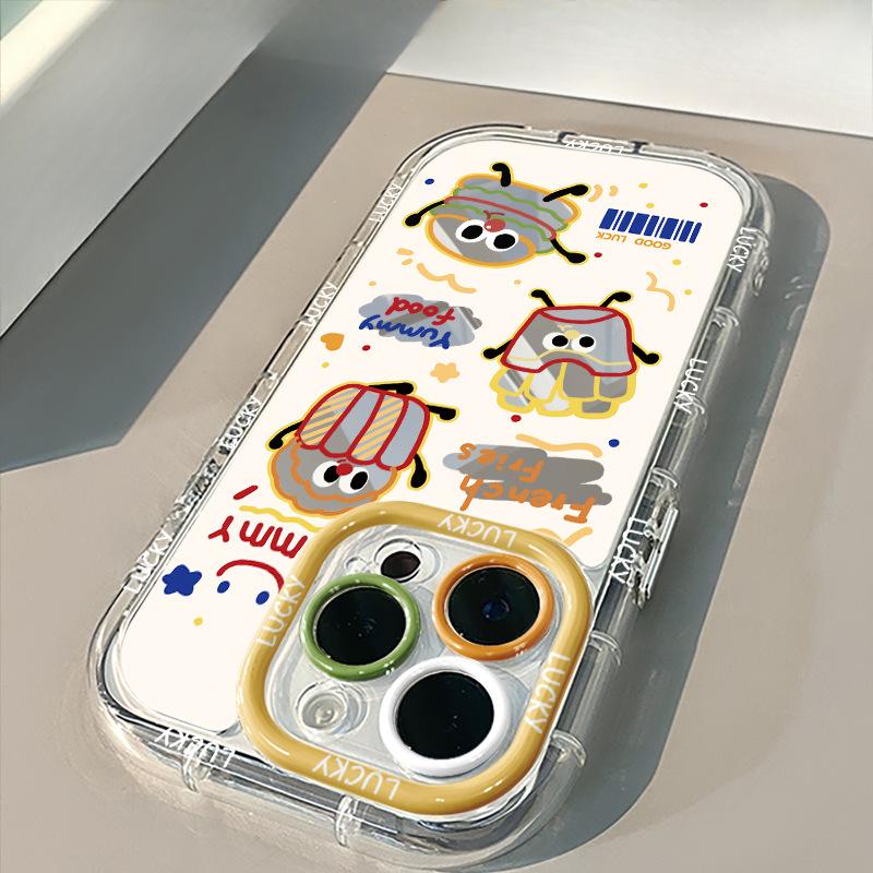 Ins Creative Niche Cute Hamburger Mirror Applicable To Huawei Cream Shell Oppo Apple 15 IPhone 14/