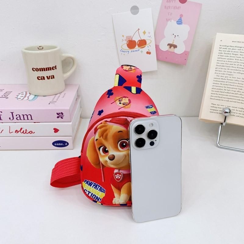Paw Patrol Cartoon Kids Chest Bag With Polyester Print For Daily Use