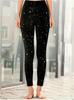 2026 European & American Women's Trendy Slim-Fit Hot Stamping Pants