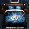 Ensemble de literie Manchester City 1 housse de couette + 2 taies d'oreiller Linge de lit doux et respirant pour la maison