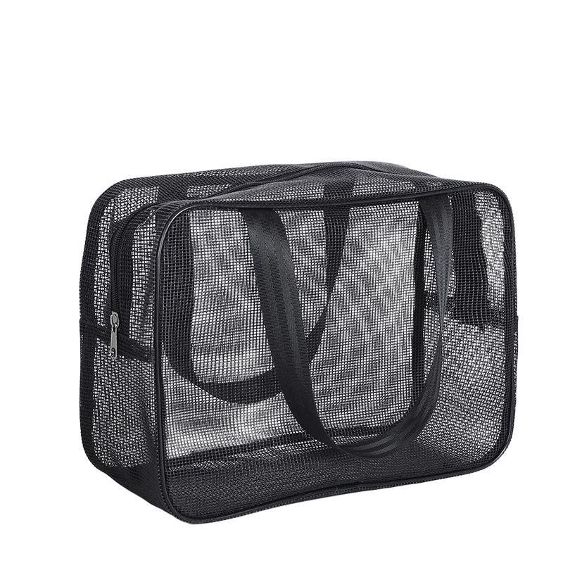 Mesh Toiletry Bag for Men & Women - Large Capacity, Portable Travel Shower Bag