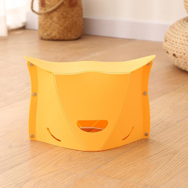 Plastic Card Folding Stool Outdoor Camping Seats Storage Bag Portable Shopping Basket for Hiking Picnics Camping