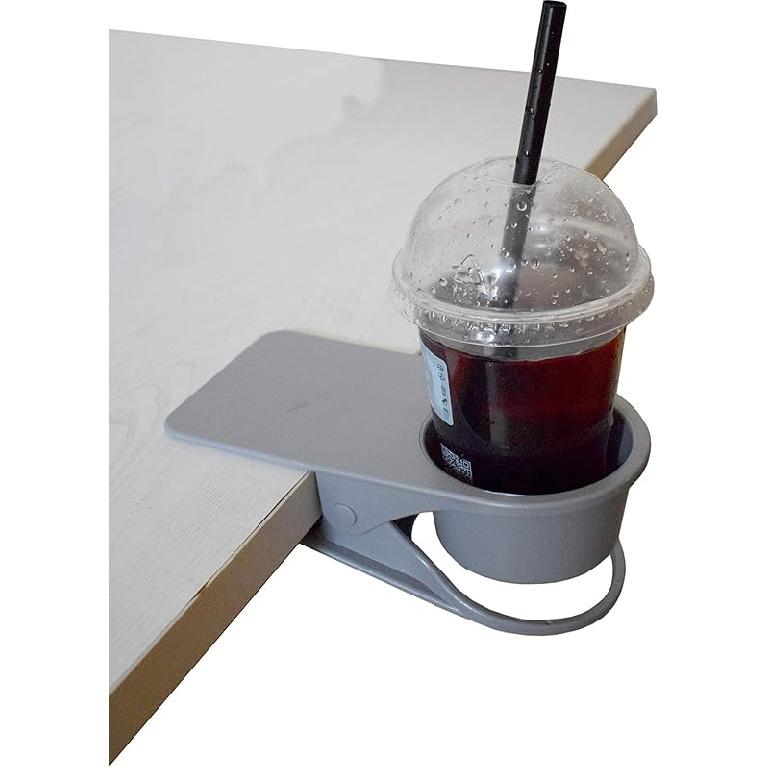 Home Office Table Desk Side Huge Clip Tea Coffee Cup Holder Clip Teacup Drinking Cup Holder Clip Clamp,Black