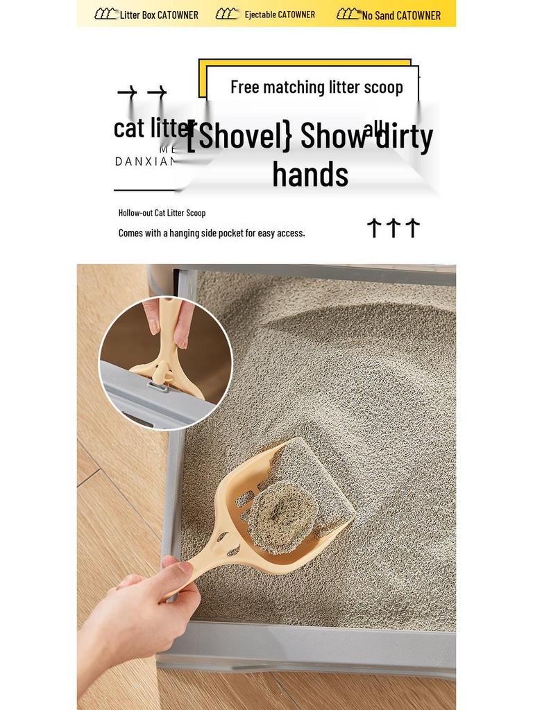 Extra Large Enclosed Cat Litter Box with Deodorizing, Anti-Splash, Foldable Pull-Out Design