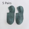 5 Pairs of Female Spring and Summer Thin Pure Color Cute Not To Drop with Shallow Mouth Invisible Socks