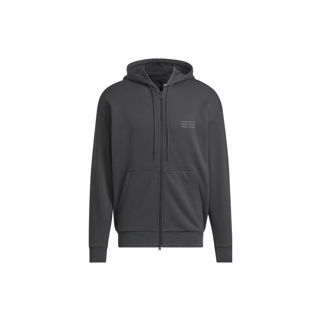 adidas Jackets Men's Carbon Black Hooded Moderate Other IS7426