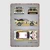 Classic Sports Car Quattro S1 Rally Car Blueprints Metal Plaque Poster Club Home Bedroom Bar Tin Sign Room Decor Wall Decor
