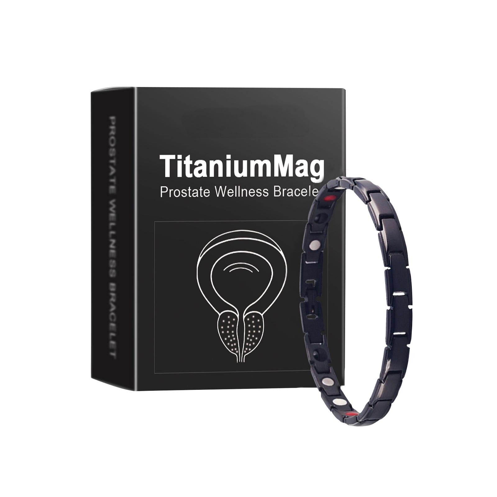 

Мужской магнитный браслет, Браслет из титанового сплава, Мужской браслет Лимфатические украшения Подарок One Size чёрный