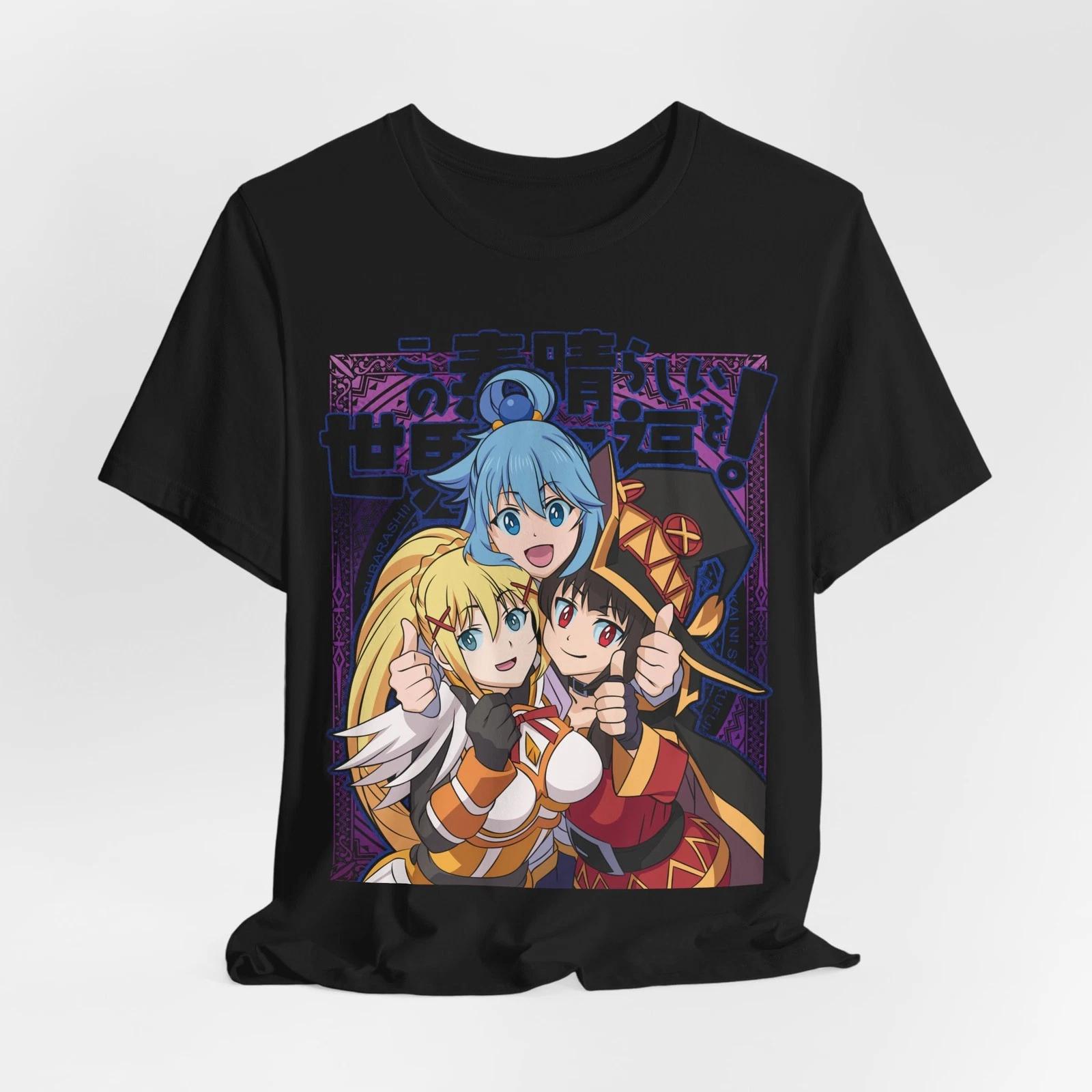 KonoSuba Anime Trio T-Shirt | Megumin Aqua Darkness Tee XL