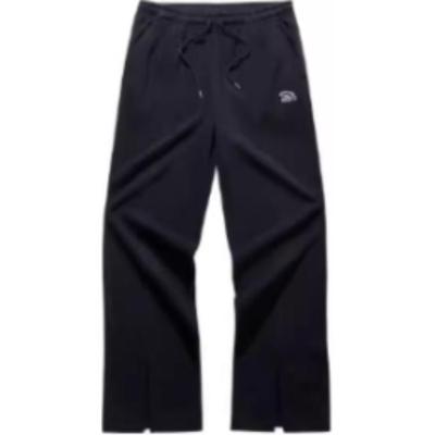 Comfortable Solid Color Lace-Up Casual Pants Women Bottoms Black 962448303-2