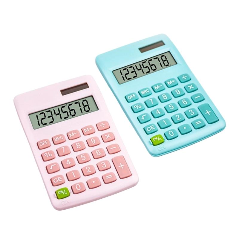 8 Digit Desktop Calculator Large LCD Display Solar/Battery Double Power Office Calculator for Home School Computing Use