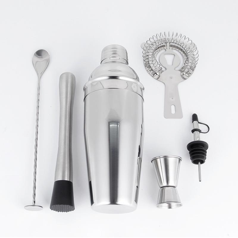 Stainless Steel Bartender Set: Boston Shaker & Cocktail Tools