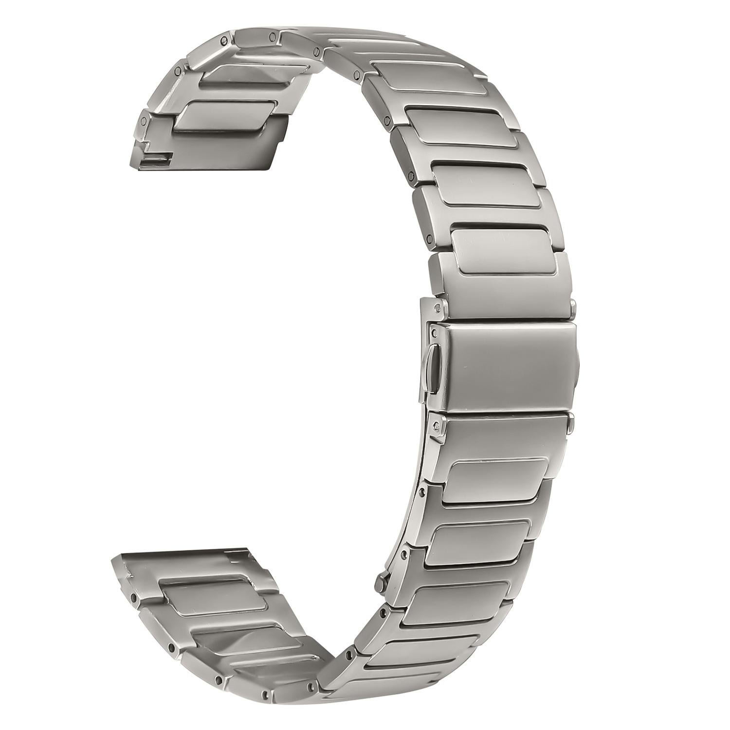 

For Garmin Forerunner 255 Watch Band Adjustable Titanium Color Stainless Steel Metal Watch Strap As shown A