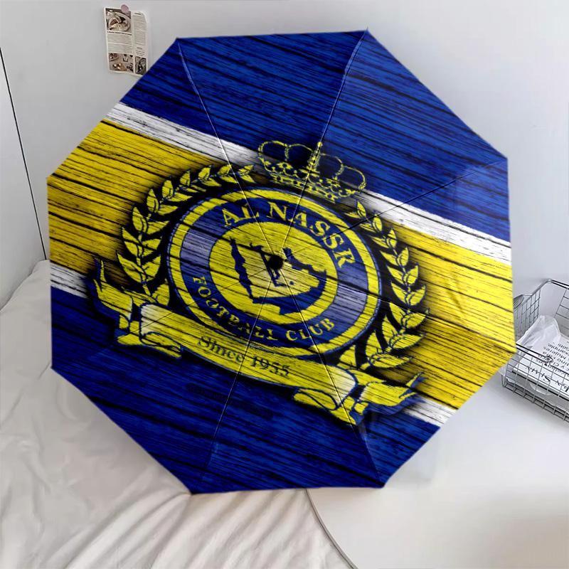 1 PC Automatic Folding Umbrella - Alnassr Pattern Portable Foldable Design With 8 Ribs Christmas Birthday Gifts