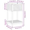 Plant Pot with Shelf 45 x 45 x 80 cm Solid Acacia Wood and Steel