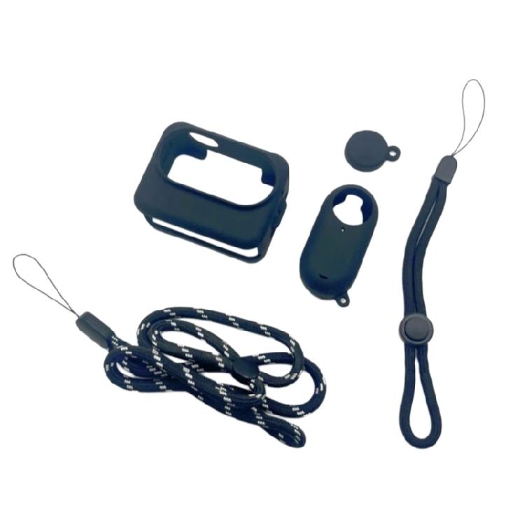 

Shock Absorbing Silicone Shield With Lens Cover And Slip proof Strap For 360 GO3 Recording Devices Easy Grip