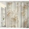 1pc Romantic Floral Shower Curtain with Pink and White Flowers Modern Home Bathroom Decorative Shower Curtain
