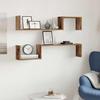 VidaXL Wall Shelves 2 Pcs Old Wood 100x15x20cm Engineered Wood, Floating Shelf, Laundry Shelf, Shelf 856612