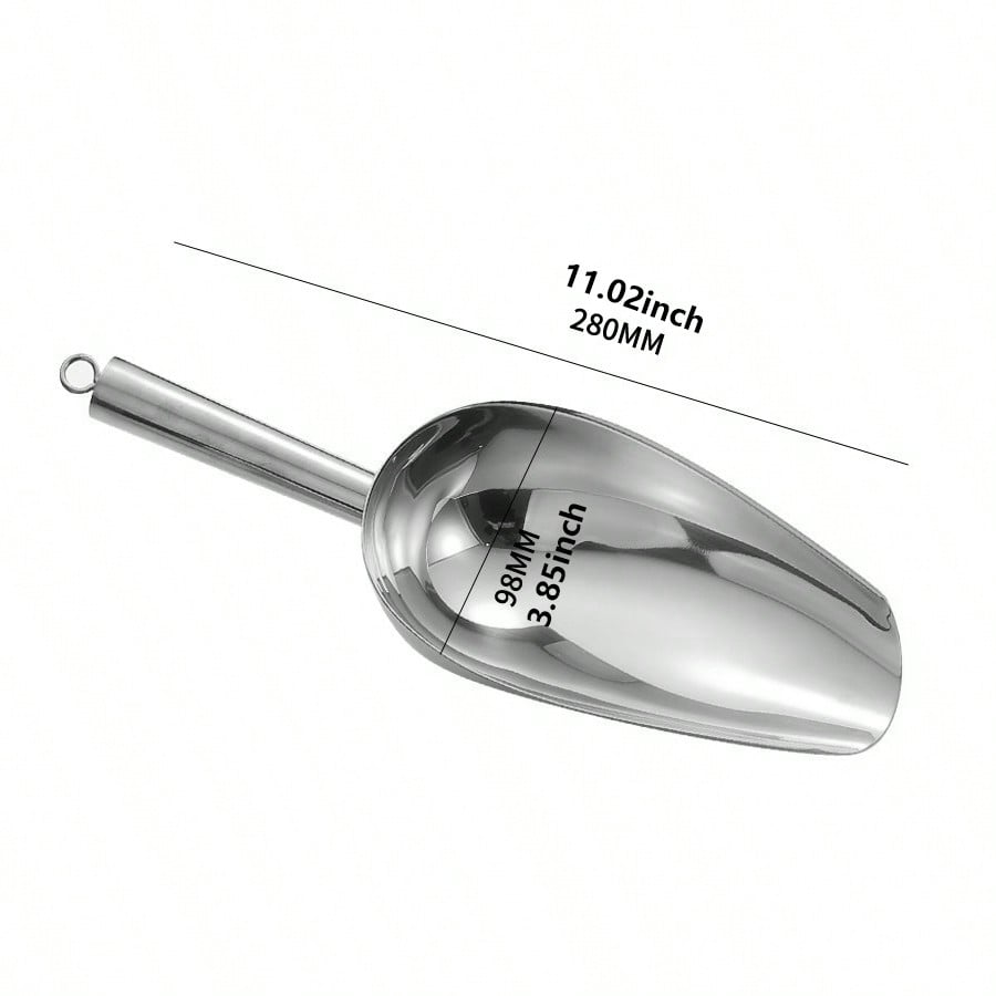 Stainless Steel Ice Shovel, Flat Ice Scoop, Bar Tool, Supermarket Shovel For Sugar/Candy/Tea Leaves